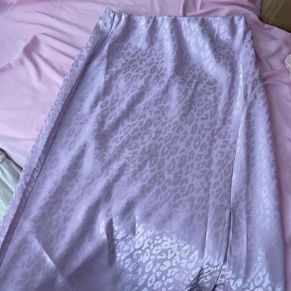 Nicki Bias Cut Leopard Print Midi Skirt - Picture 2 of 6